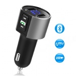 Comsoon Bluetooth FM Transmitter, Bluetooth Receiver MP3 Player Wireless In-Car Stereo Radio Adapter Car Kit Hands Free Calling, Dual USB Ports Quick Charge 5V/2.4A & 1A