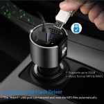 Comsoon Bluetooth FM Transmitter, Bluetooth Receiver MP3 Player Wireless In-Car Stereo Radio Adapter Car Kit Hands Free Calling, Dual USB Ports Quick Charge 5V/2.4A & 1A