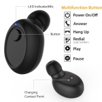 Comsoon [Magnetic USB Charge] Ultra Mini Car Headset V4.1 Wireless Invisible In-ear Earbud Earpiece Earphones Sports With Mic Supports Hands-free Calling for Bluetooth-enable Devices