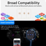 Comsoon Bluetooth Car Kit, Bluetooth Car Adapter Wireless Stereo Handsfree Speakerphone with 5V/2.1A USB Car Charger, 3.5mm Aux Jack & Magnetic Mounts(AUX Port Needed)