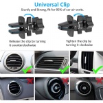 Magnetic Car Phone Holder, Comsoon Universal Car Air Vent Mount with 360° Rotation, Adjustable Cell Phone Car Cradle for iPhone X XS Max XR 8 7 Plus 6 6s Plus, Galaxy S9 S8 Plus Note 9 8, and etc. (Black)