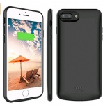 Bovon Cover Batteria iPhone 6s /6/7 /8, 4000 mAh Custodia Batteria Caricabatterie Portatile Power Bank Custodia Protettiva con Batteria Esterna Integrata per iPhone 8/7/6s/6 (4,7 pollici) (Nero)